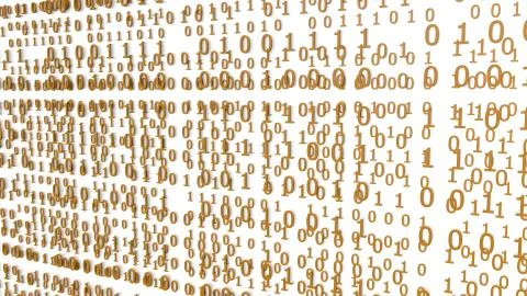 Orange Binary Codes Stock Illustration