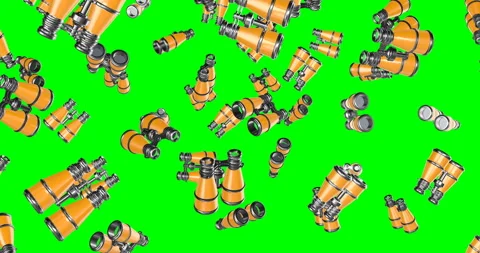 Orange Binoculars falling slow motion Video stock 236561879