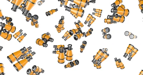 Orange Binoculars falling slow motion Stock Footage 236567269