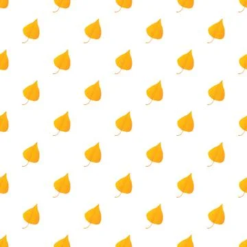Orange birch leaf pattern seamless Stock Illustration