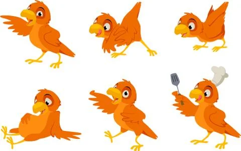 Orange bird Stock Illustration