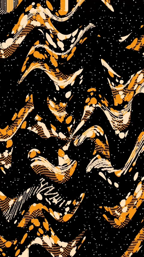 Orange black abstract dot pattern motion background loop 動画素材 326418270