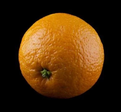 Orange on a black background Stock Photos