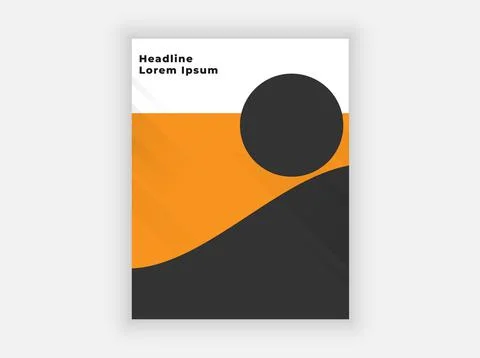 Orange black book cover. Vector graphics. Stock Illustration