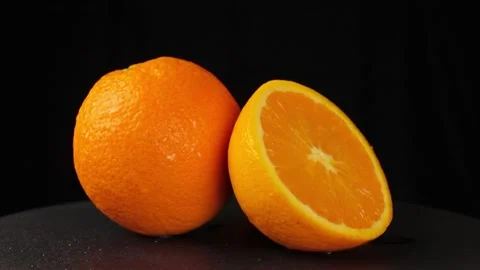 Orange on black Stock Footage 219530970