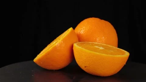 Orange on black Stock Footage 219530973