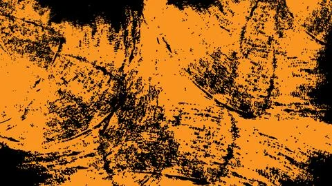 Orange Black Grunge Texture Abstract Distressed BG Rough Speckled Surface Stock Illustration