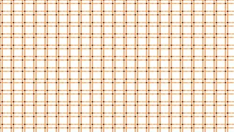 Orange Black Plaid Pattern with Intersecting Lines and Square Blocks Stock Illustration