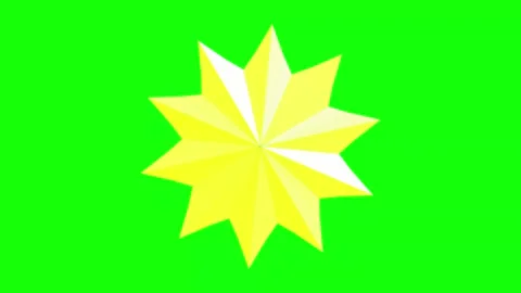 Orange Black Star Horizontal 16:9 Green Screen Stock-Footage 340461327