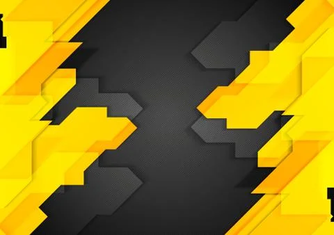 Orange black tech corporate background Stock Illustration