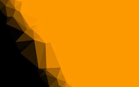 Orange, Black triangular low poly, Mosaic pattern Background, Vector illustra Stock Illustration