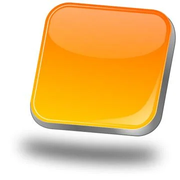 Orange blank Button Illustrazione stock