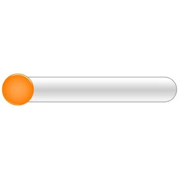 Orange blank circle glossy button rectangle Illustrazione stock