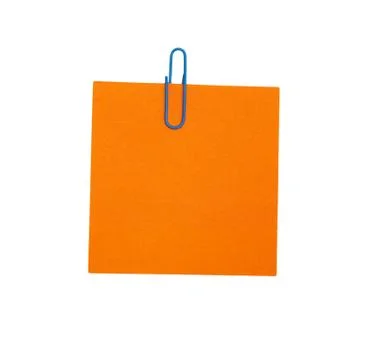 Orange blank paper Foto stock