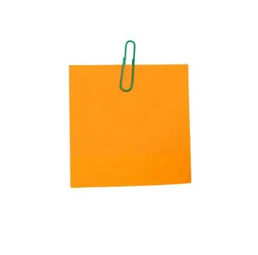 Orange blank paper Foto stock