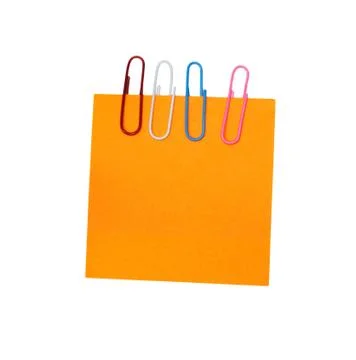 Orange blank paper Foto stock