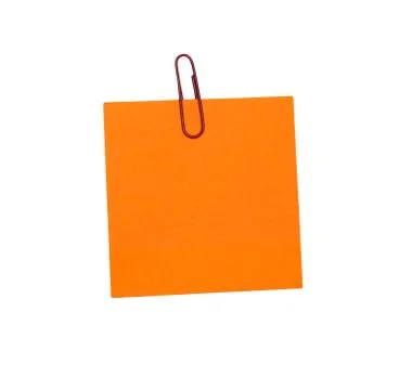 Orange blank paper Foto stock