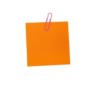 Orange blank paper Foto stock