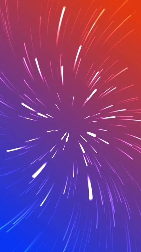 Orange blue abstract background white streaks of light radiating   vertical 库存影片 313088610