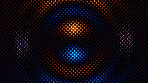 Orange-blue cubes pulsating to the beat of the music. Infinitely looped Video stock 197777906