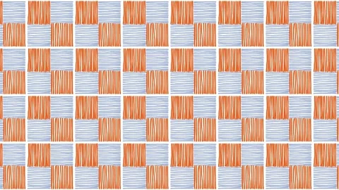 Orange blue line art square pattern, motion Stock-Footage 274539190