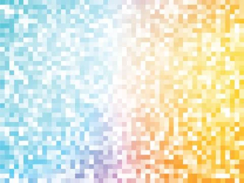 Orange blue mosaic pattern Stock Illustration