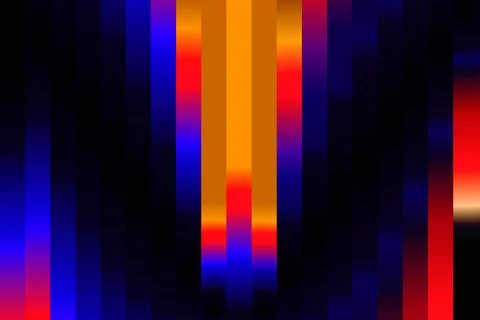 Orange Blue Neon Ribbed Gradient Ripple Reflection Background Stock Illustration