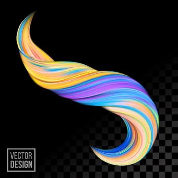 Orange blue vector digital color paint abstract background. Creative vivid 3d Stock Illustration