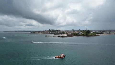 The orange boat 스톡 동영상 229673073