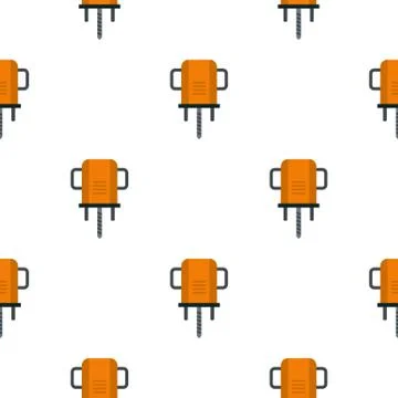 Orange boer drill pattern flat Stockillustratie