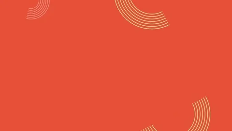 Orange Boho Circle Segments Spin Center Loop Background Stock Footage 332914215