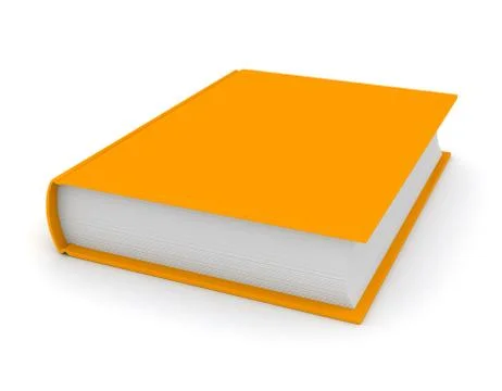 Orange book over white background Stock Illustration