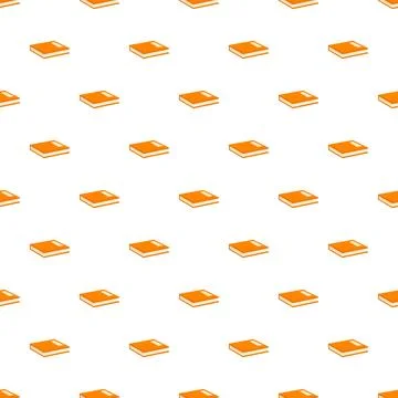 Orange books seamless pattern for education and literature Stock Illustration