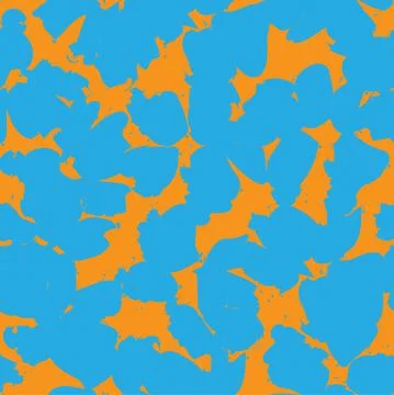 Orange Botanical Floral Seamless Pattern Background Stock Illustration