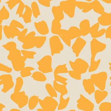 Orange Botanical Floral Seamless Pattern Background Illustrazione stock