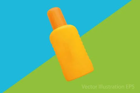 Orange Bottle Illustration Stock Illustration