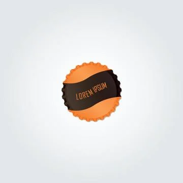 Orange bottlecap vector design Иллюстрация