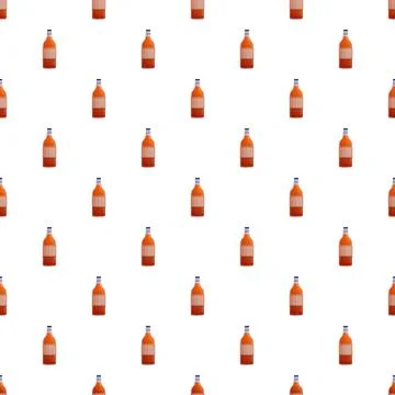 Orange bottles forming repeating seamless pattern background Illustrazione stock