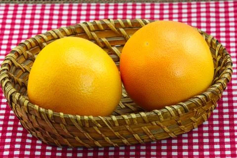 Orange in bow Stock Photos