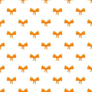 Orange bow seamless pattern for celebration and gift 스톡 일러스트