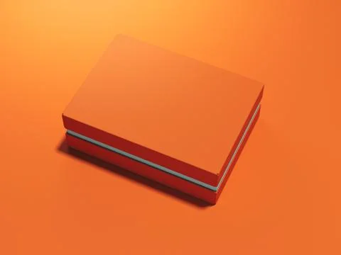 Orange box. 3d rendering 库存插图