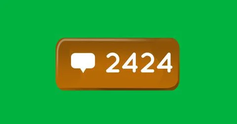 Orange box with numbers increasing 4k Stock Illustration