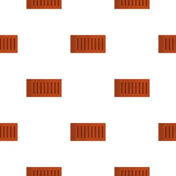Orange brick pattern flat Illustrazione stock