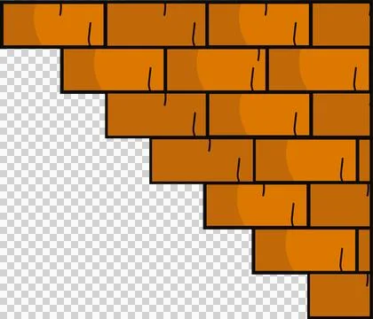 Orange brick-like rectangles are forming triangular layout in flat design, Ilustração Stock