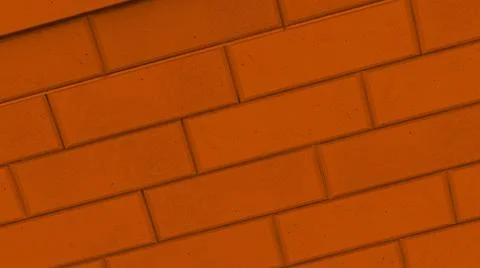 Orange brick texture wallpaper 3d illustration render Illustrazione stock