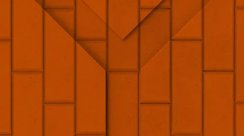 Orange brick texture wallpaper 3d illustration render Stock Illustration