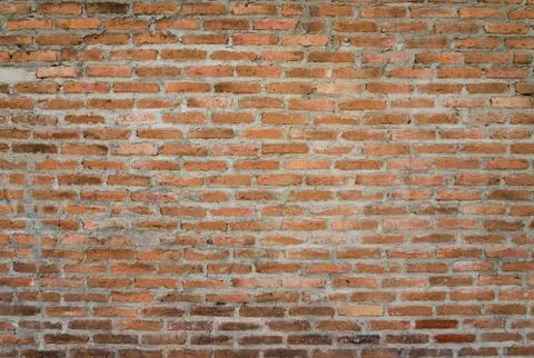 Orange brick wall background pattern Foto stock