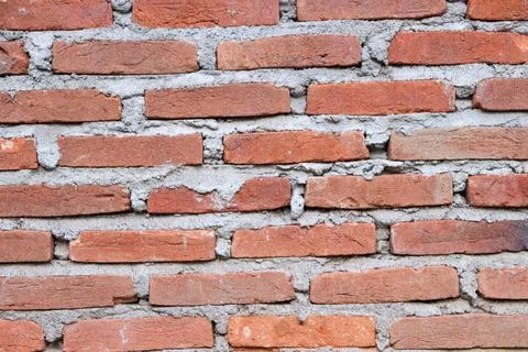 Orange brick wall background Foto stock