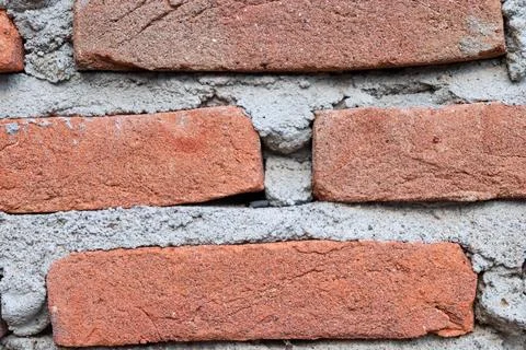 Orange brick wall background Stock Photos