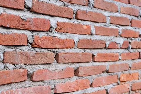 Orange brick wall background Foto stock